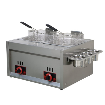 Gsa Fryer with  Double-Cylinder and  Double-Sieve LD82#12L Fryer Deep Fryer Fried Chicken Wing French Fries