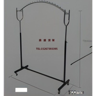 Clothing Store Shelf Clothes Hanging Rack Clothing Electroplating Clothes Hanger with Wheels