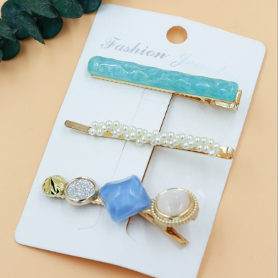 Korean Niche Design Metal Barrettes Simple Summer All-Match Back Head Side Clip Alloy Barrettes