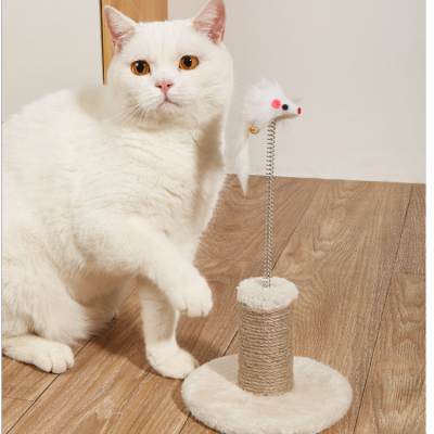 In Stock Wholesale Cat Climbing Frame Cat Climber Column with Mouse Sisal Cat Scratch Board Cat Toy