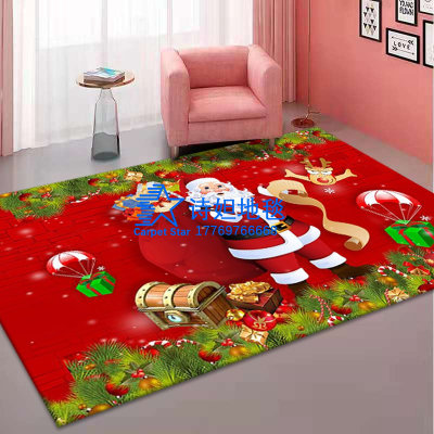 Shida Amazon Christmas Carpet Festive Festival Floor Mat Gift Mat Living Room Carpet MerryChristmas