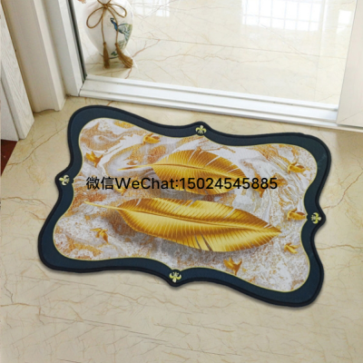 Special-Shaped Printed Mat Doorway Floor Mat Hallway Door Mat Bedroom Carpet Mat