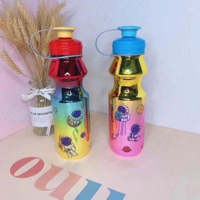 New Plastic Water Bottle Large Capacity Gradient Electroplating Cup