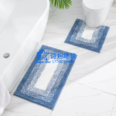 Shida Cross-Border Gradient Microfiber Carpet Non-Slip Mat Bathroom Absorbent Bathroom Nordic Entrance Floor Mat Doorway Foot Mat