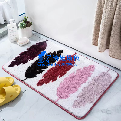 Shida New Pearl Yarn Home Bathroom Strong Absorbent Floor Mat Rubber Bottom Living Room Decorative Carpet in Stock