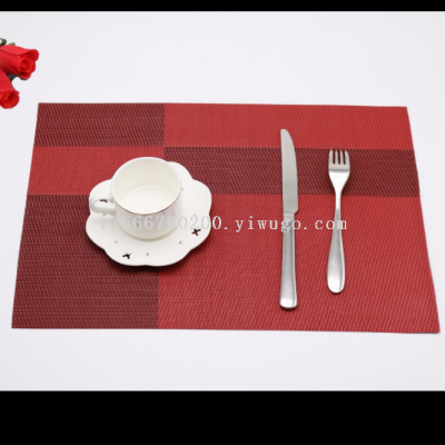 Factory Direct Supply Kitchen Supplies Insulation Placemat PVC Solid Color Textilene Placemat