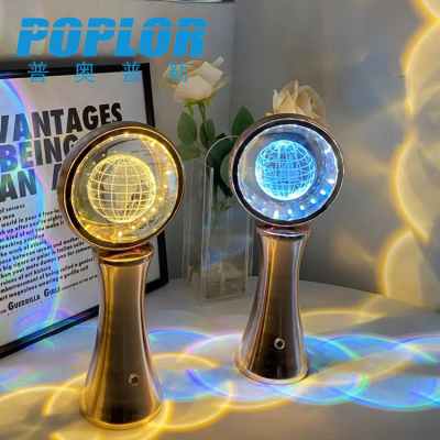 Led Earth Instrument Desk Lamp USB Charging Bedside Lamp Three-Color/RGB Touch Dimming Bedroom Atmosphere Small Night Lamp