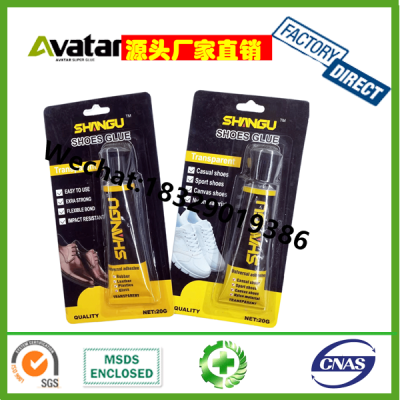 SHANGU SHOES GLUE Hot Sale Quick And Strong Fix 20g Ca Glue In Plastic Bottle All Purpose Glue