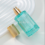 New Light Blue Gradient Glass Metal Lid Perfume Bottle