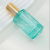 New Light Blue Gradient Glass Metal Lid Perfume Bottle