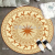 Bohemian round Mat 3D Printed Western Style round Door Mat Computer Chair Mat