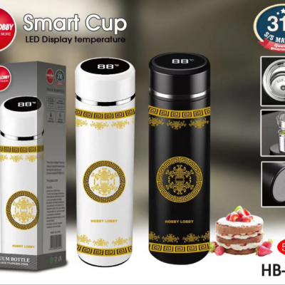 500ml Large Capacity Thermos Cup 304 Stainless Steel Cup with Temperature Display Wholesale Custom Logo Thermos Cup 