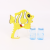 Cross-Border Automatic Bubble Gun Toy Yellow Clownfish Solid Color Light Music Double Bottle Bubble Water Toy Wholesale