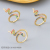 New Cross-Border European and American Style Ring Brass Gold-Plated Micro Inlaid Zircon Ornament Niche Gold Colorful Snake Ring