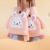 New Winter Warm Children's Cute Bunny Flip Colorful Half Finger Student Cold-Proof Gloves