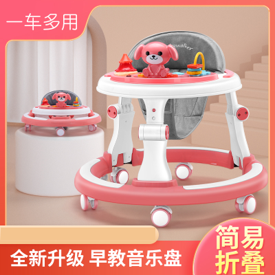 Light-Emitting Toys Children's Walkers Boy and Girl Baby Toddler Walker Can Sit with Music Lights