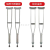 Factory Delivery Crutches Medical Crutches Thickened Aluminum Alloy Axillary Crutch Stainless Steel Crutches