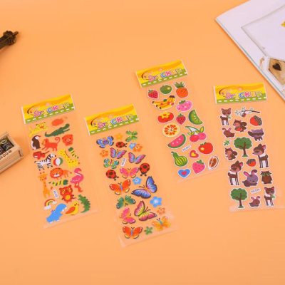 Cheap Transparent Children Cartoon Animal Bubble Sticker Stereo Stickers Painting Stickers Primary School Student DIY Decoration
