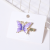 Korean Light Luxury Temperament Girl Vintage Purple Lucky Butterfly Popular Alloy Barrettes