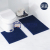 Cross-Border Supply Water-Absorbing Non-Slip Mat European-Style Simple Plain Long Wool Chenille Blanket Bathroom Two-Piece Set