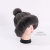 Women's Woolen Cap Autumn and Winter Plush Sleeve Cap Fashionable Warm Student's Hat Cold-Proof Knitted Hat Big Fur Ball Elastic