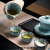 Ru Ware Tea Set Travel Tea Set Kung Fu Tea Set Afternoon Tea Cup Kettle Set Ceramic Cup Hand Drawn Teaware