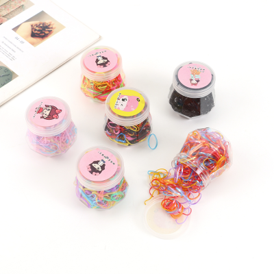 Children's Baby Boxed Disposable Simple Non-Hurt Hair Seamless High Elastic Hair Ring Multi-Color Small Rubber Band Hair Ring Wholesale