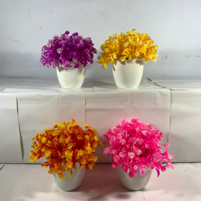 Plastic Green Plant Decorations Living Room Home Desktop Furnishings Small Pot Plant Fake Flowers