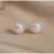 Yunyi Decorated Home High-Grade round Zircon Pearl Stud Earrings Gold Plated in Stock Wholesale Factory Direct Sales