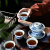Blue and White Hand Drawn Tea Set Travel Tea Set Kung Fu Tea Set Afternoon Tea Cup Teapot Set Ceramic Cup Hand Painted Tea Set