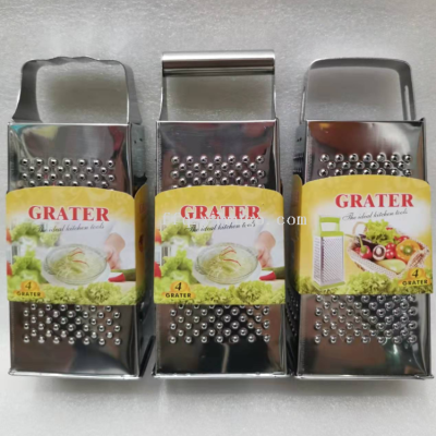 8-Inch 9-Inch Stainless Steel round Pipe Handle 4-Sided Grater Stainless Steel Corrugated Handle 4-Sided Grater Stainless Steel Ripped Handle 4-Sided Grater
