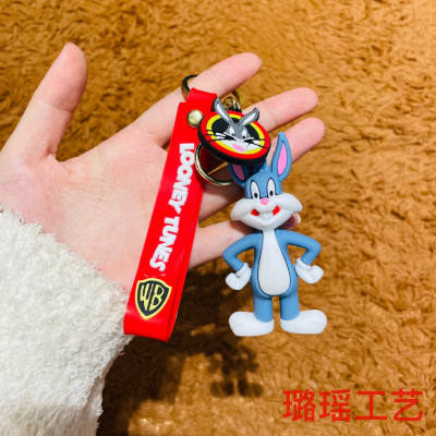 New Anime Key Chain Bugs Bunny Large Doll Cute Cartoon Key Button Pendant Schoolbag Pendant