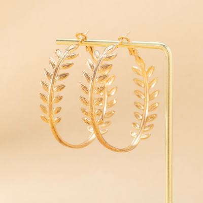 SOURCE Manufacturer European and American Fashion Metal Eardrop Earring Exaggerated Personalized Sexy Leaf Earrings