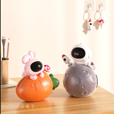 Children's Spaceman Coin Bank withLight Can Be Glowing Creative Decoration Small Night Lamp Boys and Girls Birthday Gift