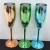 Factory Direct Sales Color Champagne Glass Electroplated Goblet Birthday Party Color Goblet Decoration