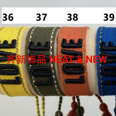 D Home Bohemian Ethnic Bracelet Celebrity Street Style Same Style Handmade Embroidery Letters Woven Hand Strap Wholesale