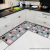 Household Absorbent Oil-Absorbing Mat Crystal Velvet Non-Slip Kitchen mat Toilet Floor rug Door Mat Carpet Set Wholesale