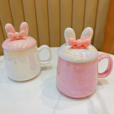New Colorful Rabbit Ceramic Cup Cute Water Glass