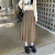 Women's Coffee Pleated Skirt with Shirt, Autumn and Winter High Waist A- line Skirt Mid-Length Skirt, 2022 New