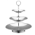 European-Style Three-Layer Dim Sum Plate Fruit Basket Pallet Rack Stainless Steel Snack Dish Cake Stand