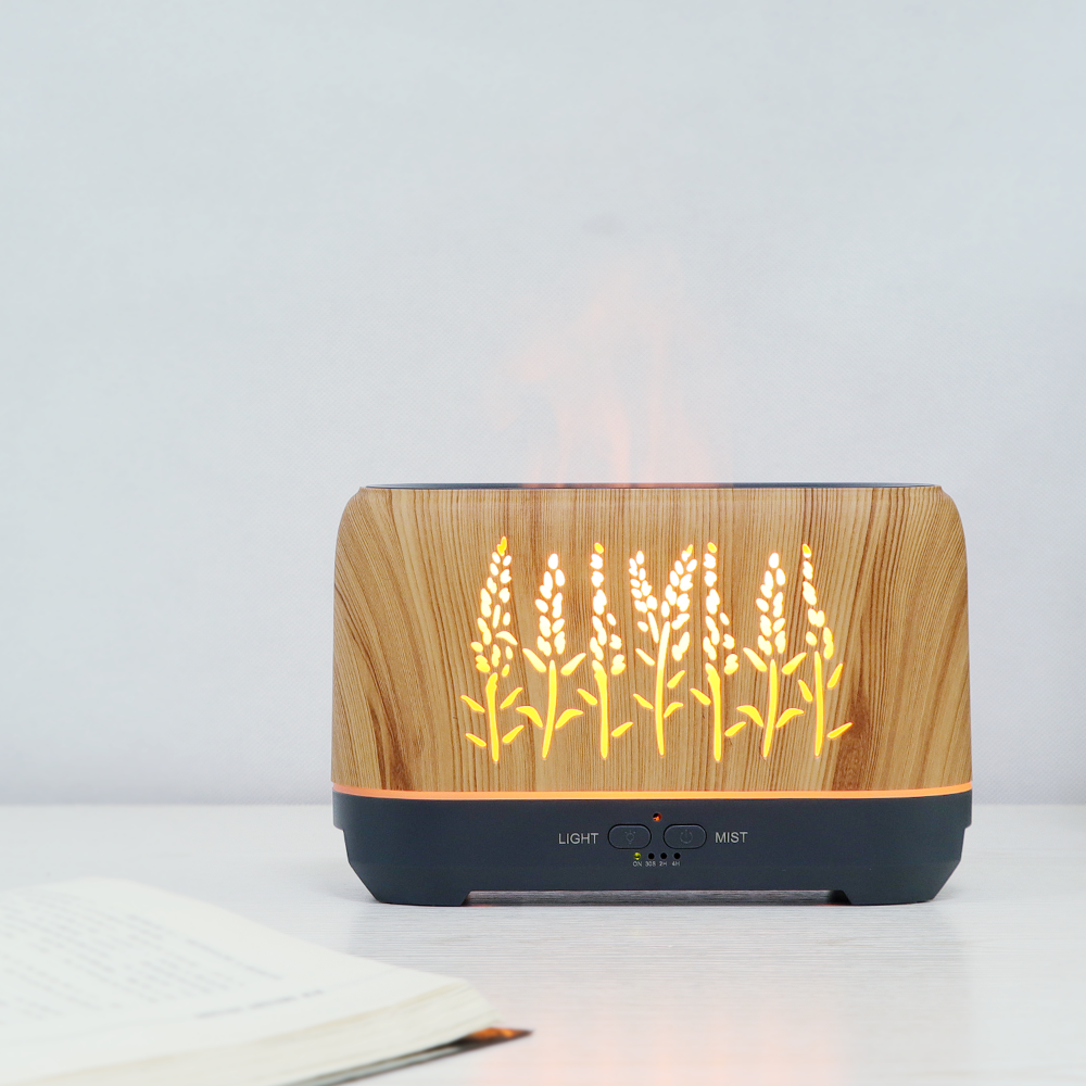 创意款火焰香薰机，卧室床头柜小夜灯，家用办公加湿器