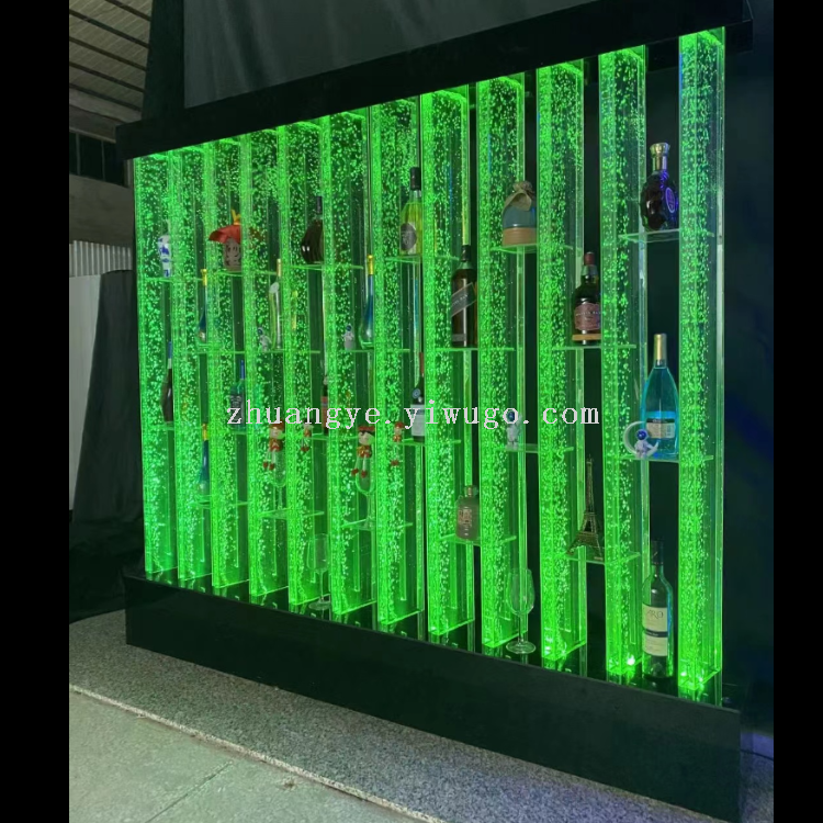 定做大型亚克力水幕屏风流水气泡墙创意鱼缸水族箱玄关隔断