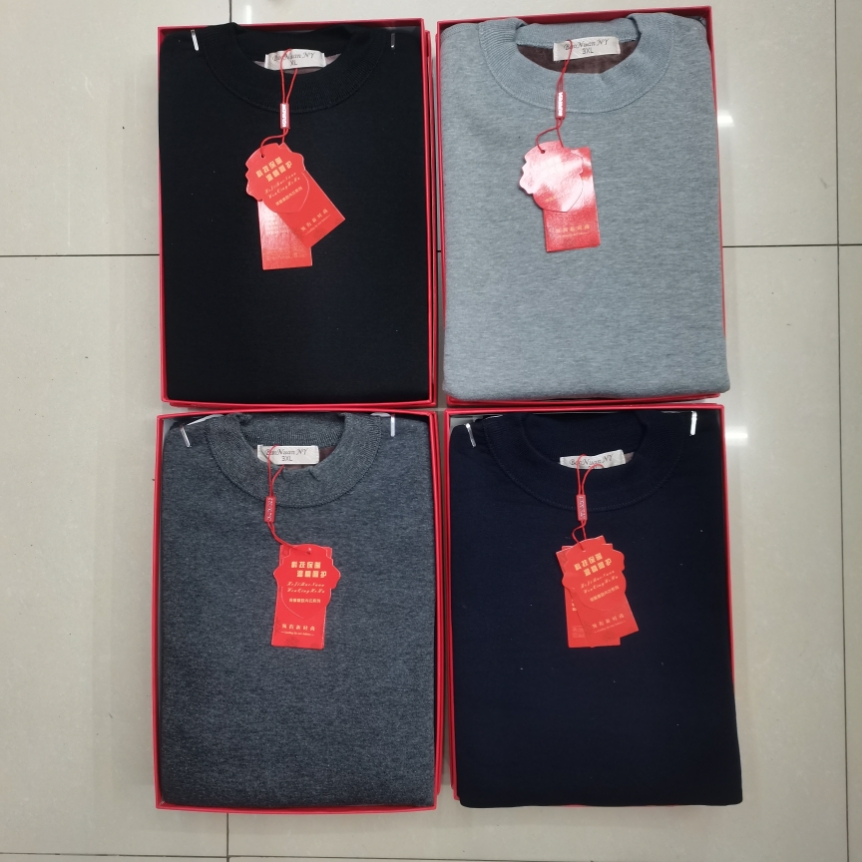 男士女士 圆领 超柔复合休闲保暖内衣套装 纯棉秋衣秋裤内衣套装