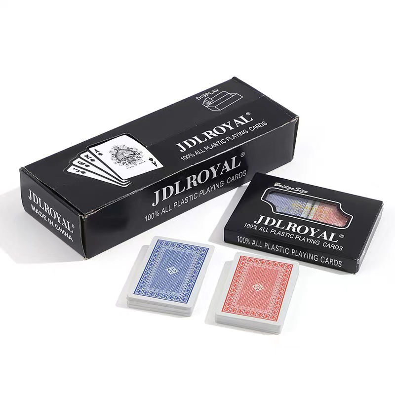 Plastic Poker Jdlroyal19s Return Material Plastic PVC Waterproof Poker Double-Pair Single-Pack Spot Factory Supply