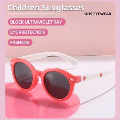 Kids Sunglasses Glasses Factory Personalized  Girls Sun-Resistant Sunglasses Baby Sunglasses Children's Glasses 6112-1