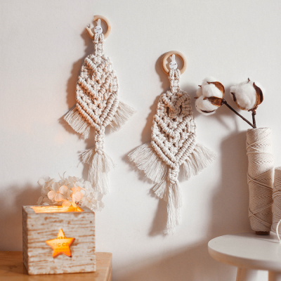 Ins Nordic Wall Hanging Hand-Woven Creative Tassel Decorations Bedroom Wall Stickers Wall Braided Pendant Gt038