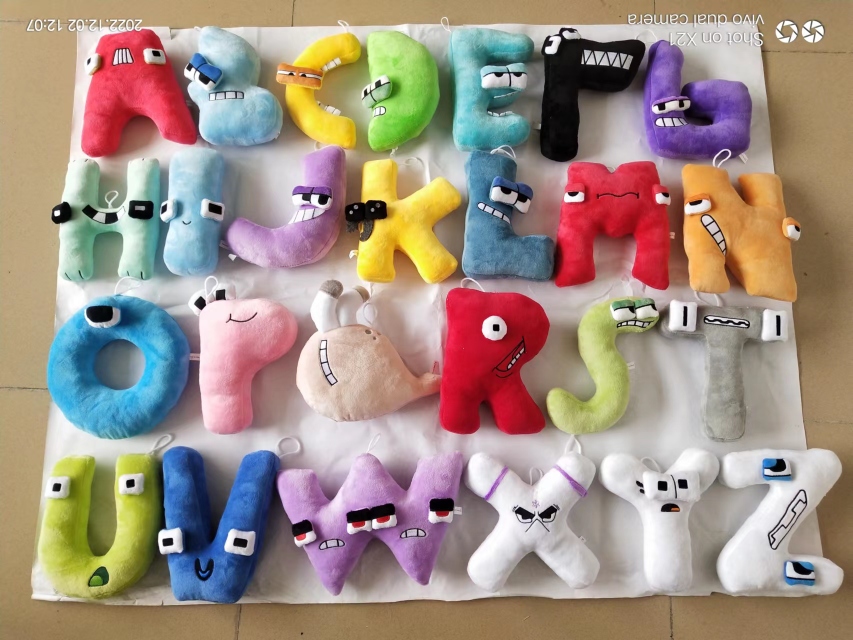 新品Alphabet lore plush字母传说毛绒玩具 婴儿启蒙字母毛绒玩偶
