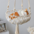 Bohemian Woven Cat Nest Hammock Pet Net Pocket Pet Hanging Basket Cat Hanging Basket Swing Hanging Pet Bed