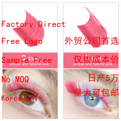 Design Fluffy 2D Pre-made Individual Synthetic Eyelashes