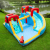 Yiwu Factory Direct Sales Children's Inflatable Castle Inflatable Water Spray Trampoline Children's Double Slide Castle Inflatable Small Trampoline
